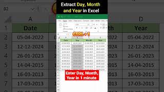 Day Month Year in Excelexcel​ exceltips​ exceltutorial​msexcel​shorts viralreelsExcelWaleSir [upl. by Kling]