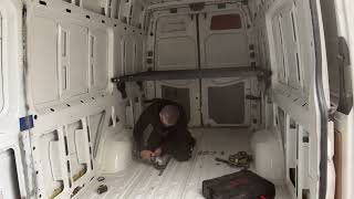 VW Crafter conversion floor preparation [upl. by Llekcor]