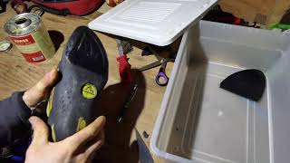 Resoling a climbing shoe [upl. by Brittney]