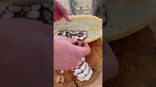 Octopus carpaccio 😅 tasty recipe food octopus outdoorcooking outdoorkitchen brunch sandwich [upl. by Rabaj686]