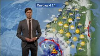 Nils Holmqvist meteorolog sjuk under sändning [upl. by Sarge218]