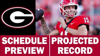 Georgia Football 2024 Schedule Preview amp Record Projection [upl. by Doscher]