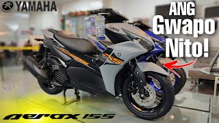 2023 New Yamaha Mio Aerox 155 Sobrang angas nito 🤯 Color Matte Gray Black Walkthrough Review [upl. by Anyek734]