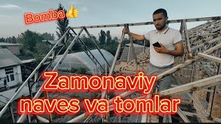 Zamonaviy naves va tomlar qurish hizmati [upl. by Ppik]