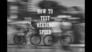 How To Test Your Reading Speed [upl. by Acirat]