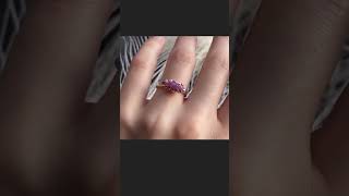 Gold Ruby dimond Ring 💍shorts shortvideo youtubeshorts jewelry gifts merrychristmas [upl. by Mohkos]