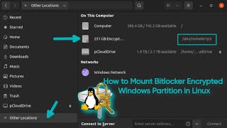 How to Mount Bitlocker Encrypted Windows Partition in Linux [upl. by Nanek]