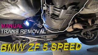 BMW ZF  5 Speed Manual Transmission Removal Basic ToolsEasy Way [upl. by Tomkins979]