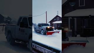 Snow plow truck getting rid of snow ☃️❄️ [upl. by Asoral945]