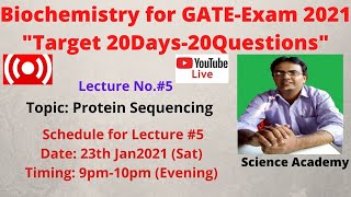 GATEBiochemistryProtein Sequencing and Artificial Method of Protein Synthesis Video No5 [upl. by Nnelg896]