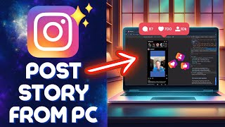 How To Post Instagram Story From Pc  How To Post Instagram Story From LaptopComputer [upl. by Cynthie]