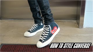 How to Style Converse  Review  On Foot Chuck Taylor x CDG [upl. by Harper]