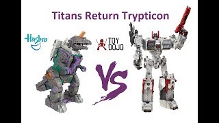 Hasbro Titans Return Trypticon vs Generations Metroplex [upl. by Enyale]