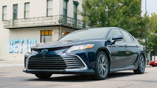 2022 Toyota Camry XLE Hybrid Review  Walk Around  Gentle Ride [upl. by Nylirrehs986]