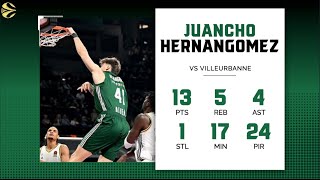 Panathinaikos  Villeurbanne 9268  Juancho Hernangomez 13 Points 24 PIR [upl. by Ardnoid]