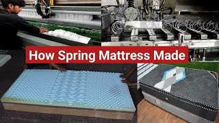 How Spring Mattress Made in Factory Online Pocket Spring with 5 Zone Support Memory foam mattress [upl. by Boardman83]