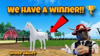 Announcement of winner  Gen 6 Camarillo horse giveaway [upl. by Sewel780]