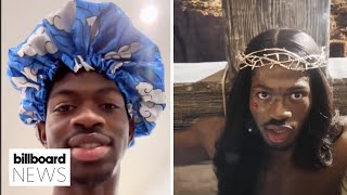 Lil Nas X Responds To The Controversy Around His New quotJ CHRISTquot Music Video  Billboard News [upl. by Annehcu]