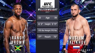 RANDY BROWN VS MUSLIM SALIKHOV FIGHT UFC VEGAS 85 [upl. by Otilia]