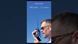 Realistic TRC99C CB walkietalkie range test from 12 miles shorts cbradios walkietalkies [upl. by Ivers561]