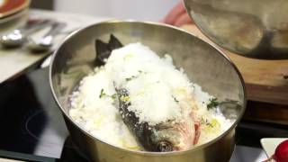 Salt Crusted Branzino Recipe by Chef Angelo Masarin Part 1 [upl. by Ainafetse]