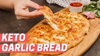 Receta de Pan de Ajo Keto keto garlic bread  Keto con laura [upl. by Maples]