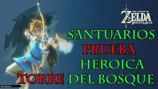 SANTUARIOS PRUEBAS HEROICAS  Torre del BOSQUE  Zelda BOTW [upl. by Nostrebor73]