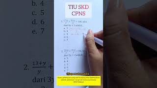 SOAL ALJABAR MATEMATIKA DASAR TIU NUMERIK SKD CPNS [upl. by Tsenrae]