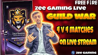 Guild war 4 v 4 matches room 😊 zeegaming freefire freefirelive gaming [upl. by Roberts897]