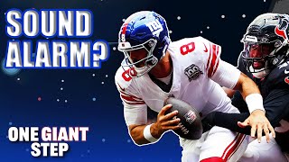 Time To Panic Over Daniel Jones’ DISASTROUS Play vs Texans  One Giant Step [upl. by Eidok]