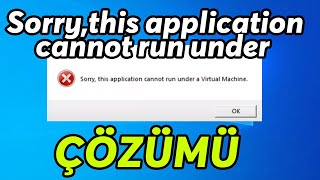 SORRYTHİS APPLİCATİON CANNOT RUN UNDER HATASI KESİN ÇÖZÜM Windows 1087 [upl. by Caputto962]