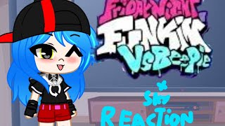 Friday Night Funkin React To Beepie Mod 💙 [upl. by Atsahc]