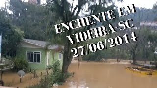 Enchente em Videira  SC 27062014 [upl. by Ahsekim613]