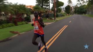 Lawrence Cherono sets Honolulu Marathon record [upl. by Euqirdor]