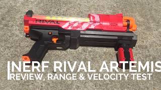 Nerf Rival Artemis Review Velocity and Range Test [upl. by Bouton]