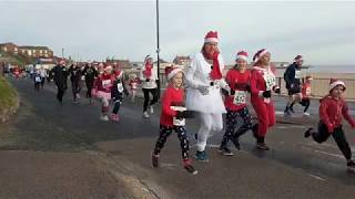 Inaugural East Coast Santa Dash takes place in Gorleston [upl. by Alvie138]