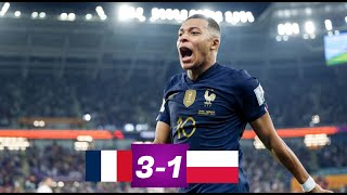 ASI FUE EL BRUTAL DOBLETE DE MBAPPE VS POLONIA 31  Mundial QATAR 2022 [upl. by Eyt]