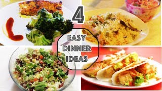 4 EASY DINNER RECIPES  UNDER 30 MINUTES  QUICK AND EASY INDIAN DINNER IDEAS ON A BUSY DAY [upl. by Burwell]