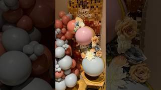 Birthday balloon display stagedecor eventdecorations eventdecoratorseventbackdrop venuestyling [upl. by Carlota219]