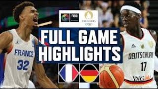 France vs Germany Basketball game highlights Half 1 2 ⧸ Semi final at Paris 2024 Olympics [upl. by Spielman300]