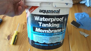 Aquaseal waterproof tanking membrane strength test DIY [upl. by Nylirrehs]