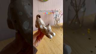 Easy DIY phone stand with airdry clay van de action ✏️🩵🎨 diy art clay [upl. by Koressa]