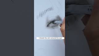 HyperRealistic Eye Drawing Tutorial  step by step drawing arttutorial [upl. by Carmena]