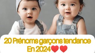 20 prénoms bébés garçons tendance en 2024 [upl. by Samp]