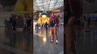 Iconic BearInsideaThe Airport shorts qatarbear hiaqatar travel lifeatsea qatar doha airport [upl. by Heber78]