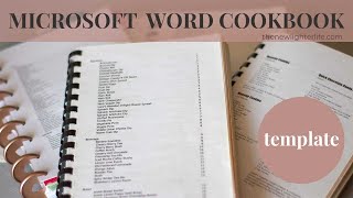 How to Create a Family Cookbook Template in Microsoft Word [upl. by Ayalat]