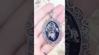 Rose Portrait Cameo Necklace [upl. by Leiba]