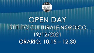 Open Day  Online  Istituto Culturale Nordico 19122021 [upl. by Apoor]