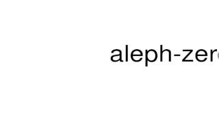 How to pronounce alephzero [upl. by Gnen]