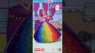 Barbie Dress Design💃diy barbie papercraft shorts funny paperdolls reels video art cute [upl. by Leidba812]